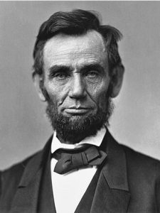 Abraham Lincoln delivering a speech