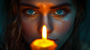Close-up of teary eyes as sad Instagram DP