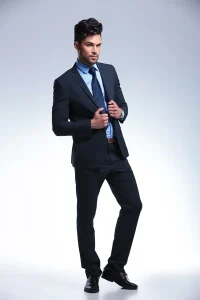Hand on Lapel or Collar