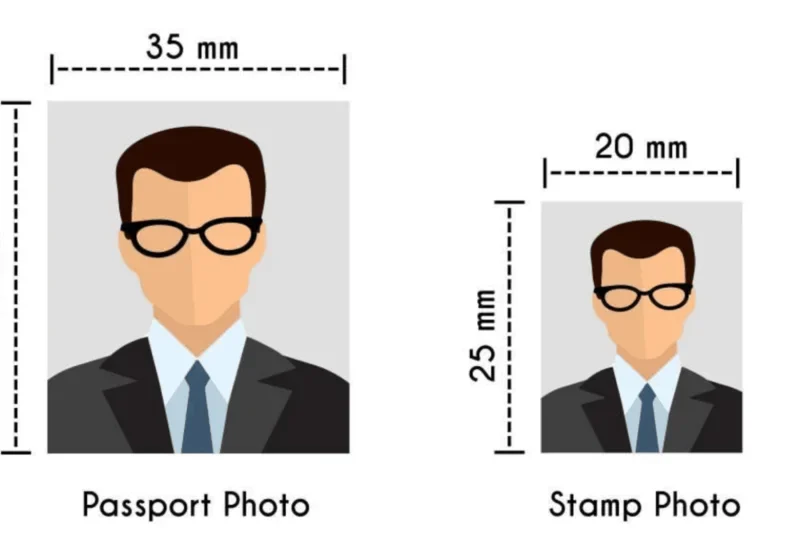 stamp size photo size