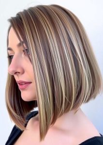 Bob Cut with Highlights